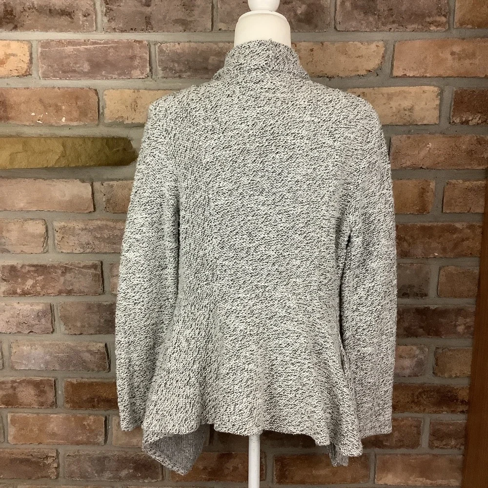 BNCI By Blanc Noir Open Front Asymmetrical Tweed Cardigan